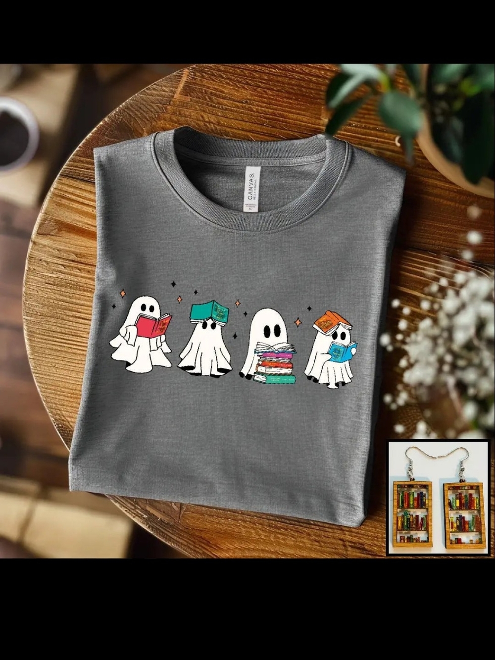 Book Lovers!!!! Gray Ghosts Reading Graphic Tee